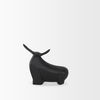 Radu Small Matte Black Metal Bull Decorative Object, by Mercana, 9.5" length x 3.25" width x 7.75" height thumbnail 5
