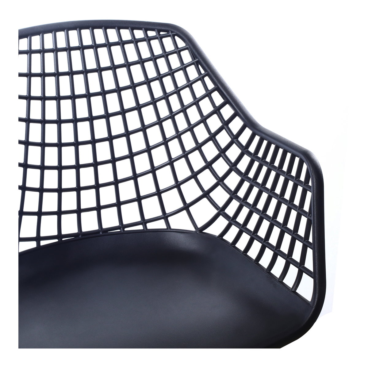 Honolulu Chair Black - Set Of Two, Accent Chair by Moe's Home, 22.5" width x 34" height x 22" depth View 9