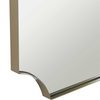Lennox Brass Scalloped Corner Mirror, by Uttermost, 22.12" width x 40.12" height x 1.25" depth thumbnail 6