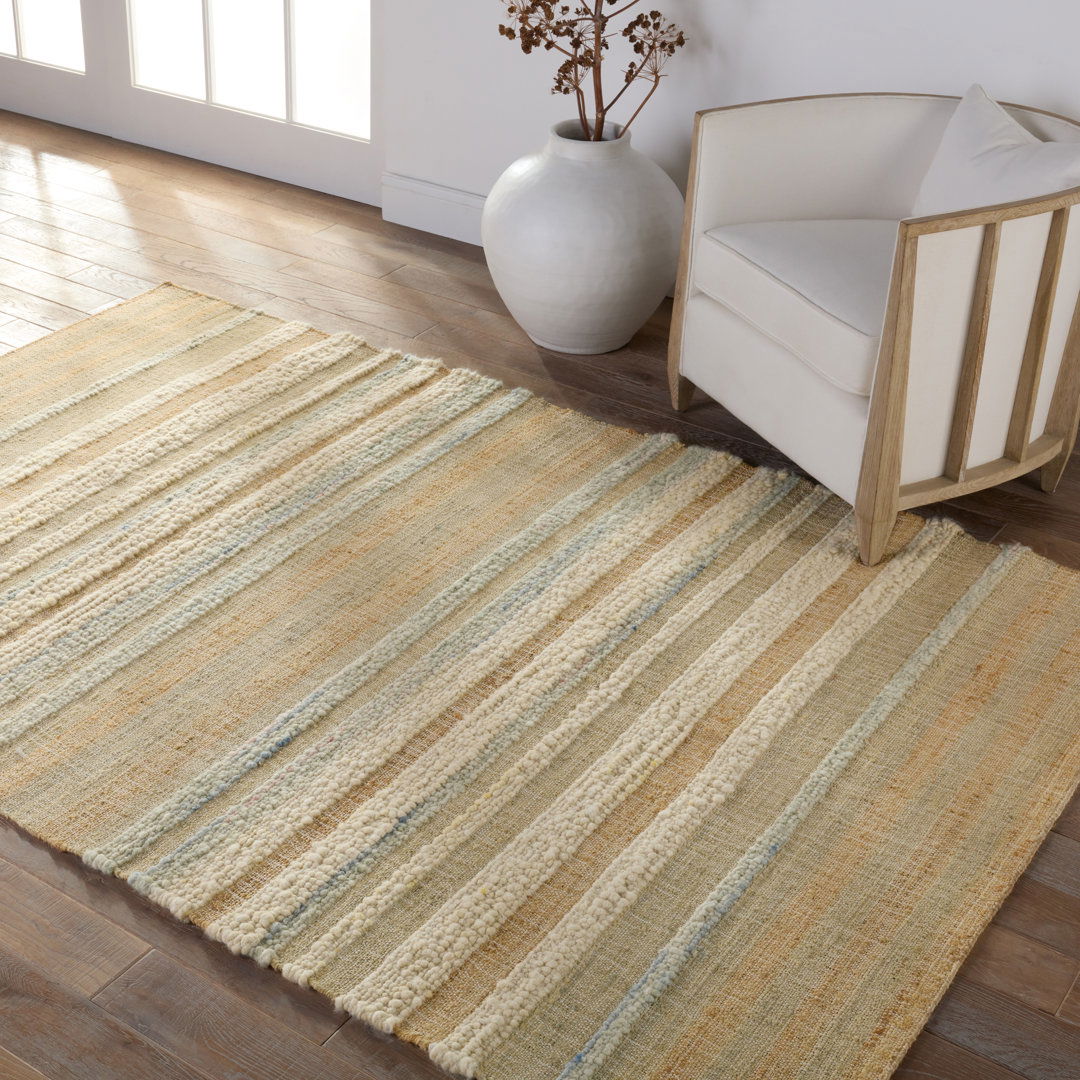 Hand Knotted Jute/Wool Area Rug in Brown large image 