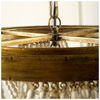 Pendra (26'x23') Gold Metal Whitewashed Wooden Bead Three Bulb Chandelier thumbnail 2