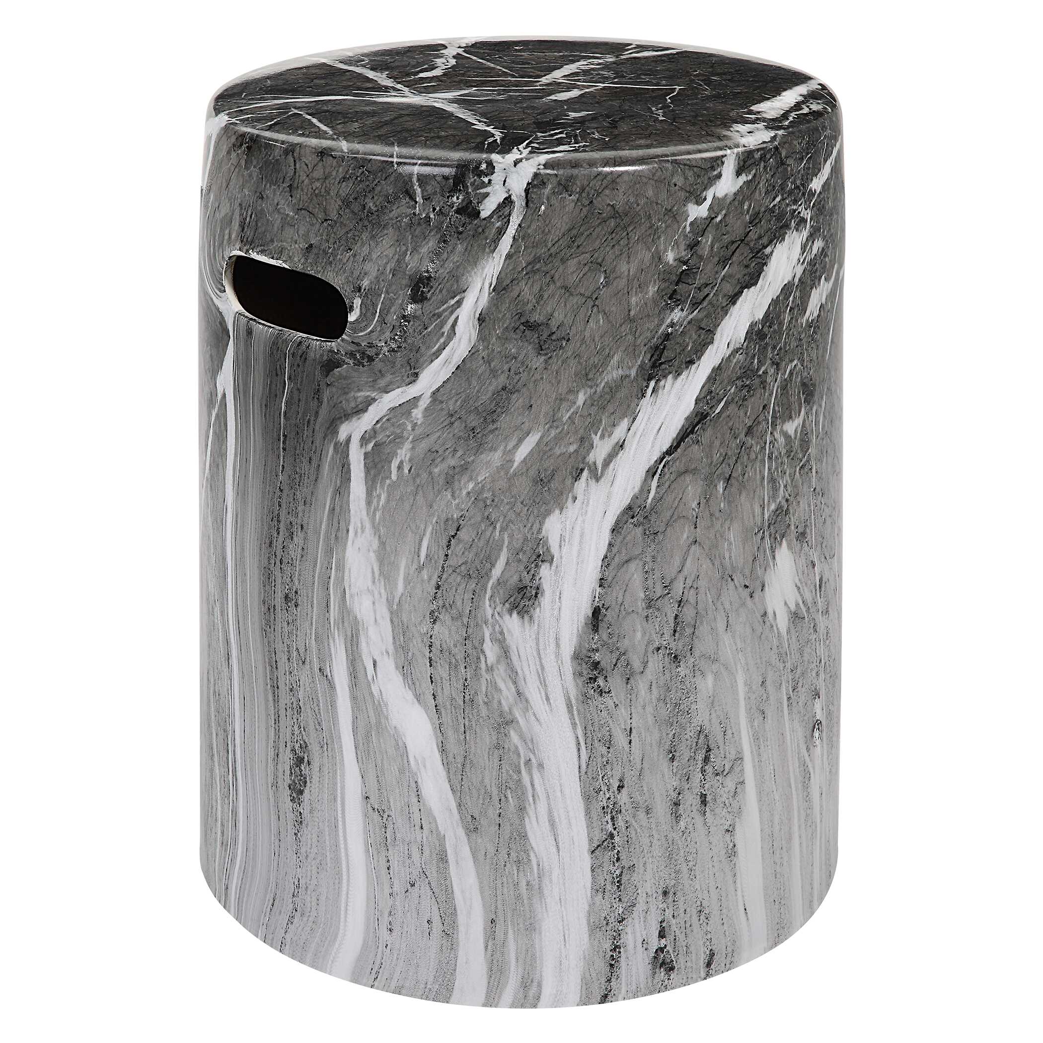 Marvel Marbled Garden Stool large image 
