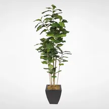 Online Designer Hallway/Entry Faux Fiddle Leaf Fig Tree in Metal Planter