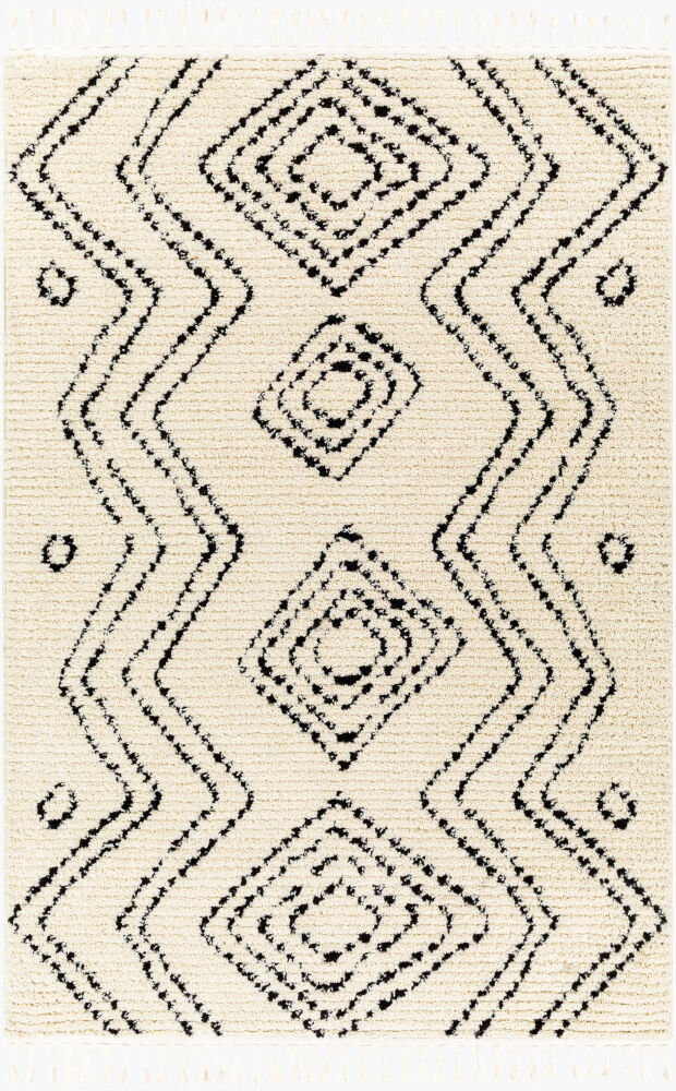Casablanca Shag Machine Woven Rug, by Surya, 1'3.75" length x 1'3.75" width