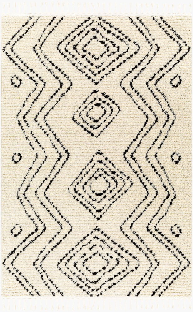 Casablanca Shag Machine Woven Rug, by Surya, 9'0.27" length x 6'6.74" width