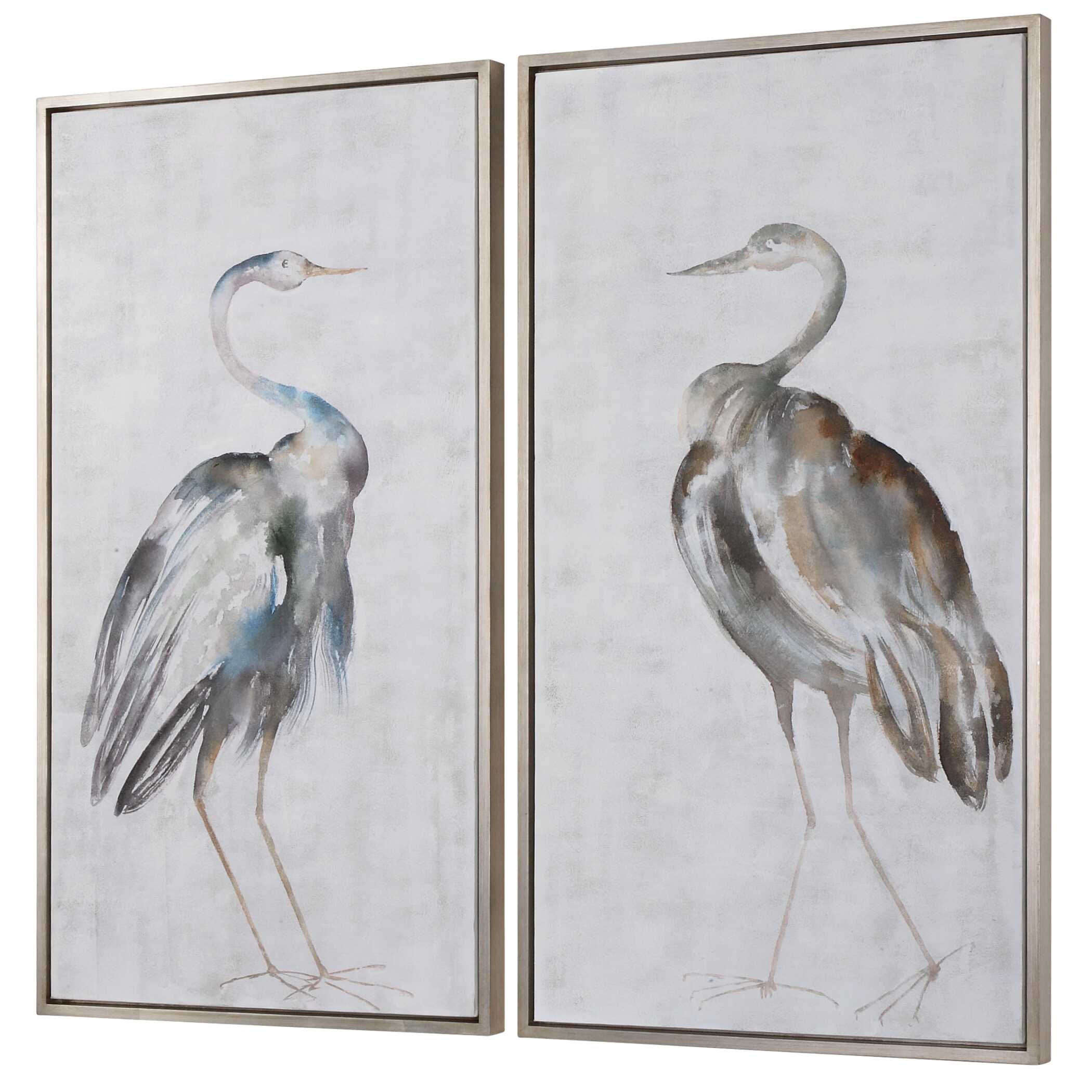 Summer Birds Framed Art Set/2, Painting by Uttermost, 25.75" width x 46.75" height x 1.75" depth View 4