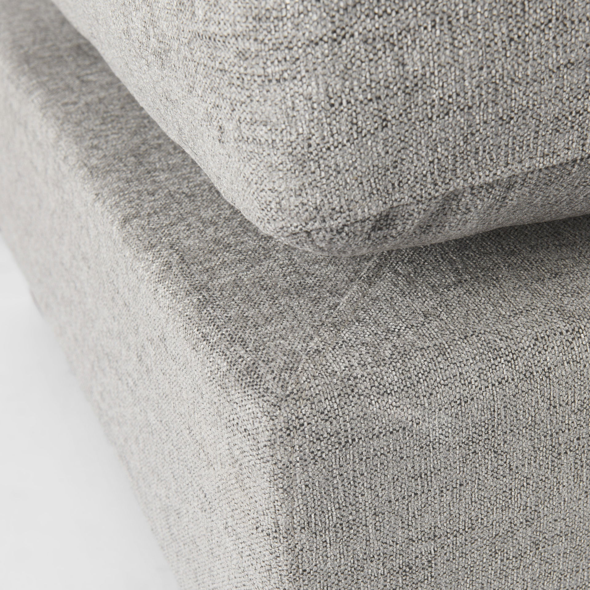 Valence  Medium Gray 2/3 Ottoman Sectional Piece, Sectional Sofa by Mercana, 38.58" length x 25.98" width x 17.72" height View 8