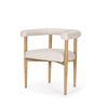 Arden Dining Chair with Medium Brown Wood and Cream Twill Fabric thumbnail 0