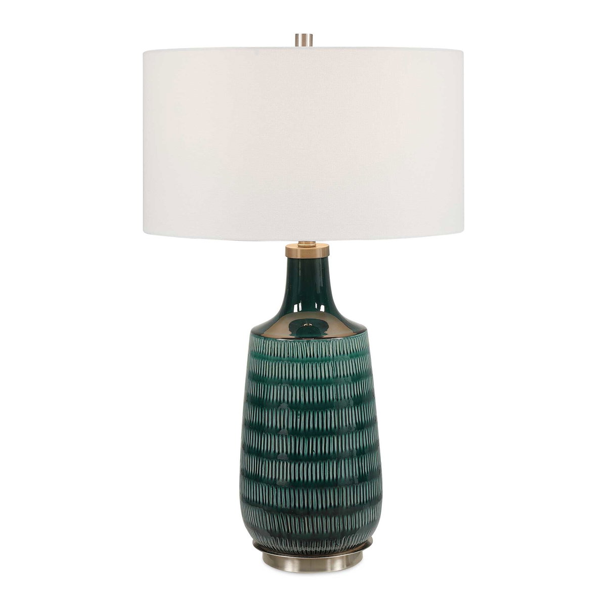 Scouts Deep Green Table Lamp, by Uttermost, 18" width x 30.5" height x 18" depth View 1