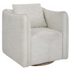 Corben White Swivel Armchair, Accent Chair by Uttermost, 30" width x 30" height x 30" depth thumbnail 5