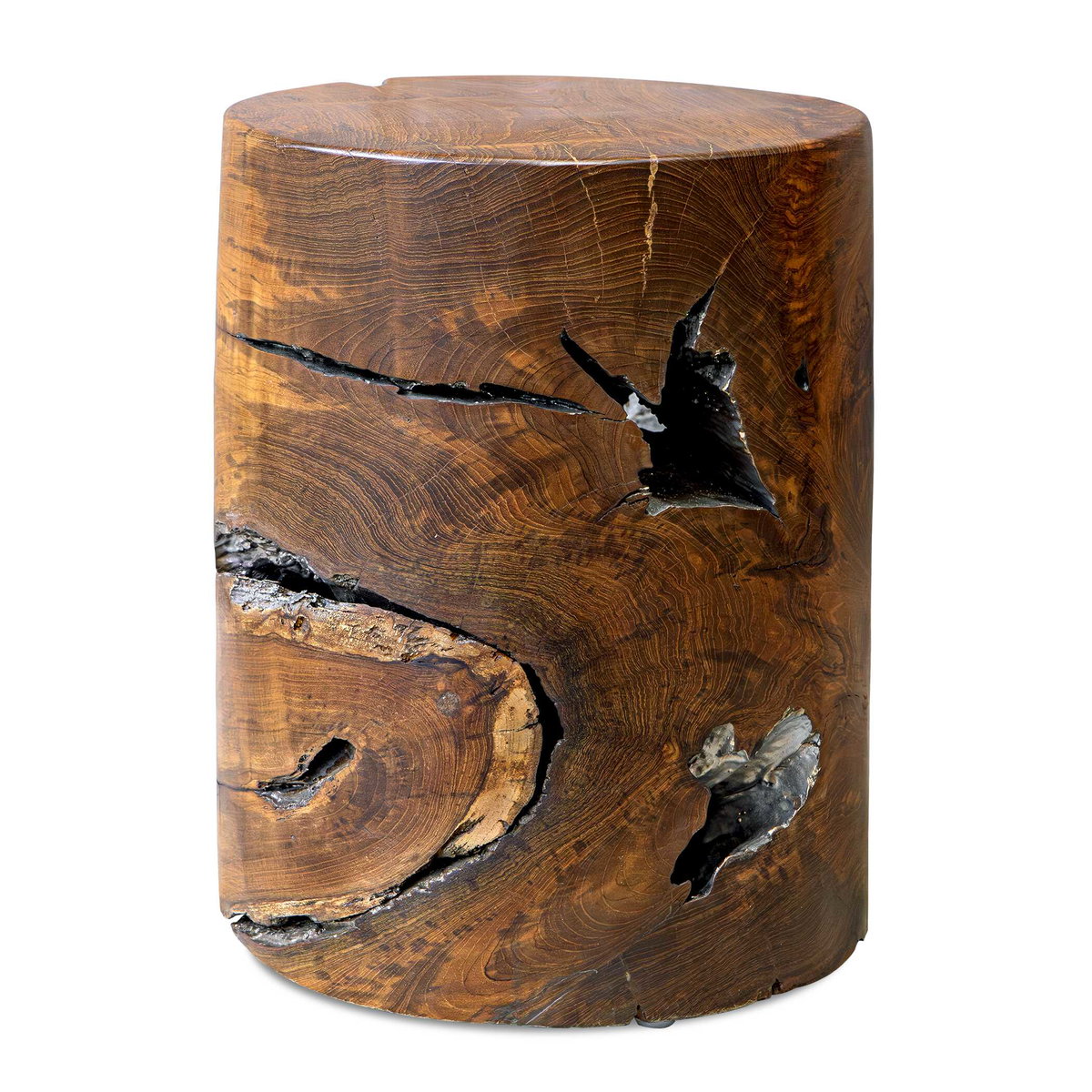 Rafe Wooden Accent Stool, Side & End Table by Uttermost, 13.5" width x 18" height x 13.5" depth View 1