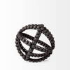 Earnhardt I Small 9L x 9W Black Wooden Beaded Orb, Decorative Object by Mercana, 8.66" length x 8.66" width x 8.86" height thumbnail 6