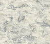 Coastal Map Blue & Beige Peel & Stick Wallpaper, by York Wall, 20' length x 2'3" width x 0.02" depth thumbnail