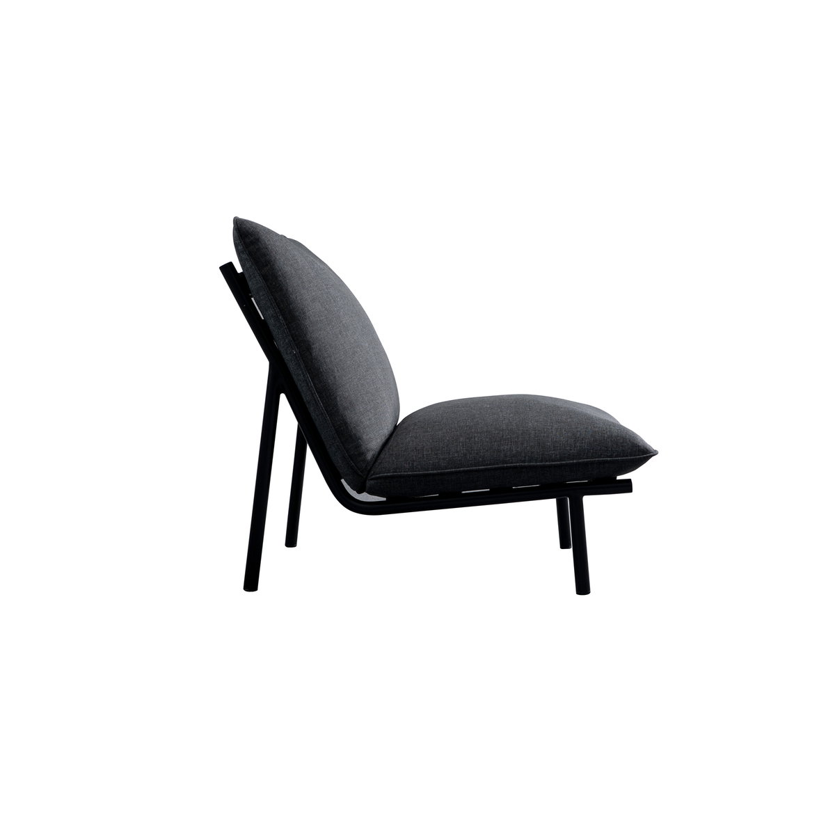 Morgan Outdoor Accent Chair Speckled Charcoal, Outdoor Chair by Moe's Home, 2'6.3" width x 2'5.1" height x 2'10.6" depth View 3