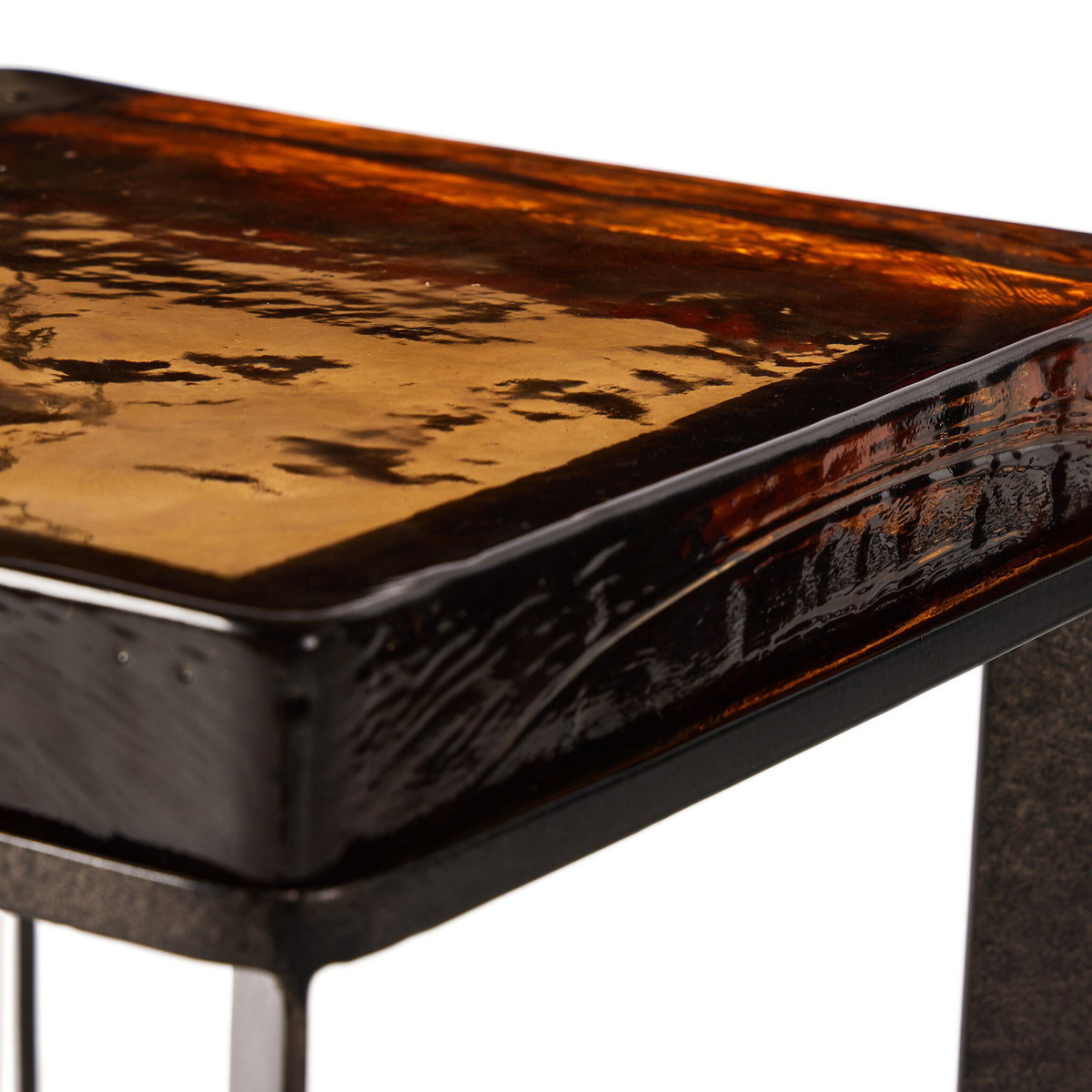Lennie Cast Glass End Table, Side & End Table by Four Hands, 12.5" width x 22" height x 12.5" depth View 10