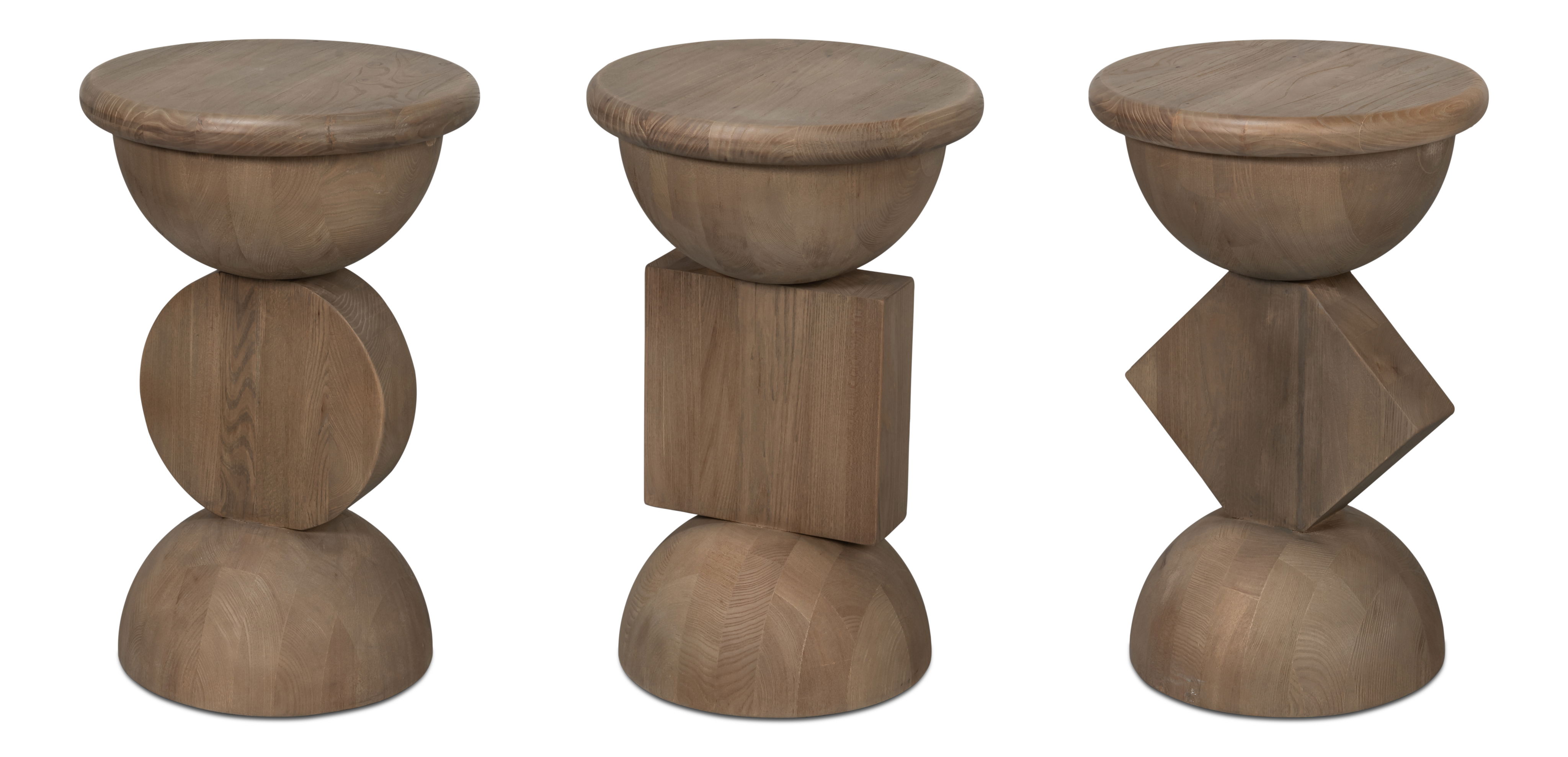 Romeo Side Tables, Set Of 3, Natural large image 