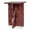 Blair Accent Table Rosso Levanto Marble, Side & End Table by Moe's Home, 14" width x 20" height x 14" depth thumbnail 2