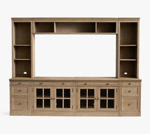 Online Designer Other Livingston 7-Piece Entertainment Center with Drawers, Seadrift, 105"