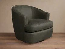 Online Designer Living Room Kieran Leather Swivel Chair