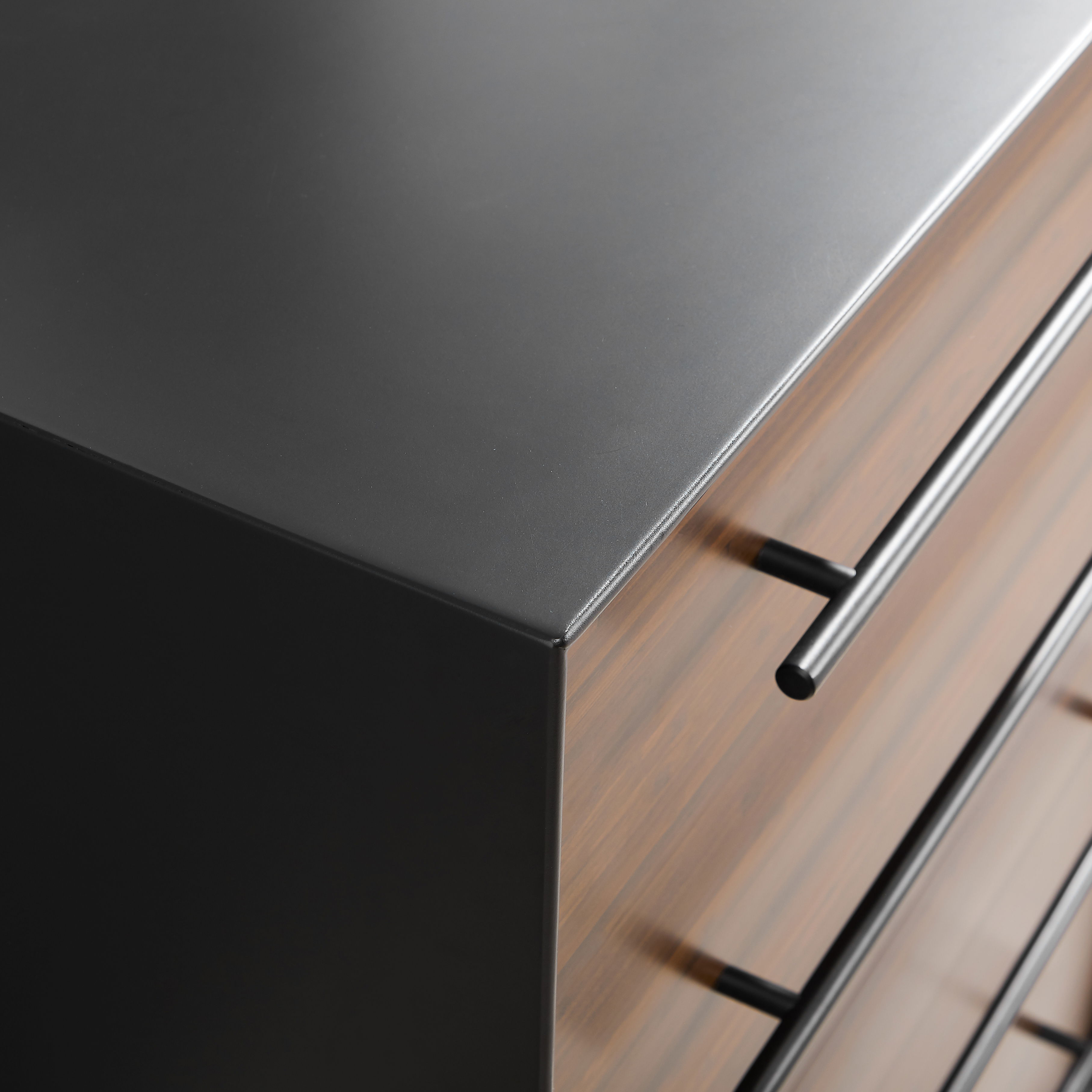 Park Avenue 4 Drawer High Chest, Ruby, Dresser by Greenington, 18" length x 28.25" width x 44" height View 6