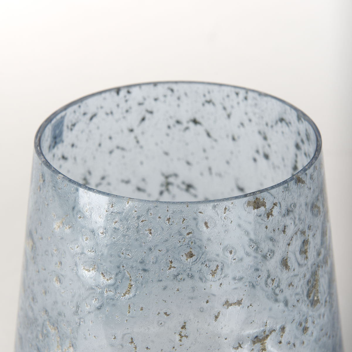 Robyn Tall Blue Glass Vase, by Mercana, 7.28" length x 7.28" width x 8.98" height View 6