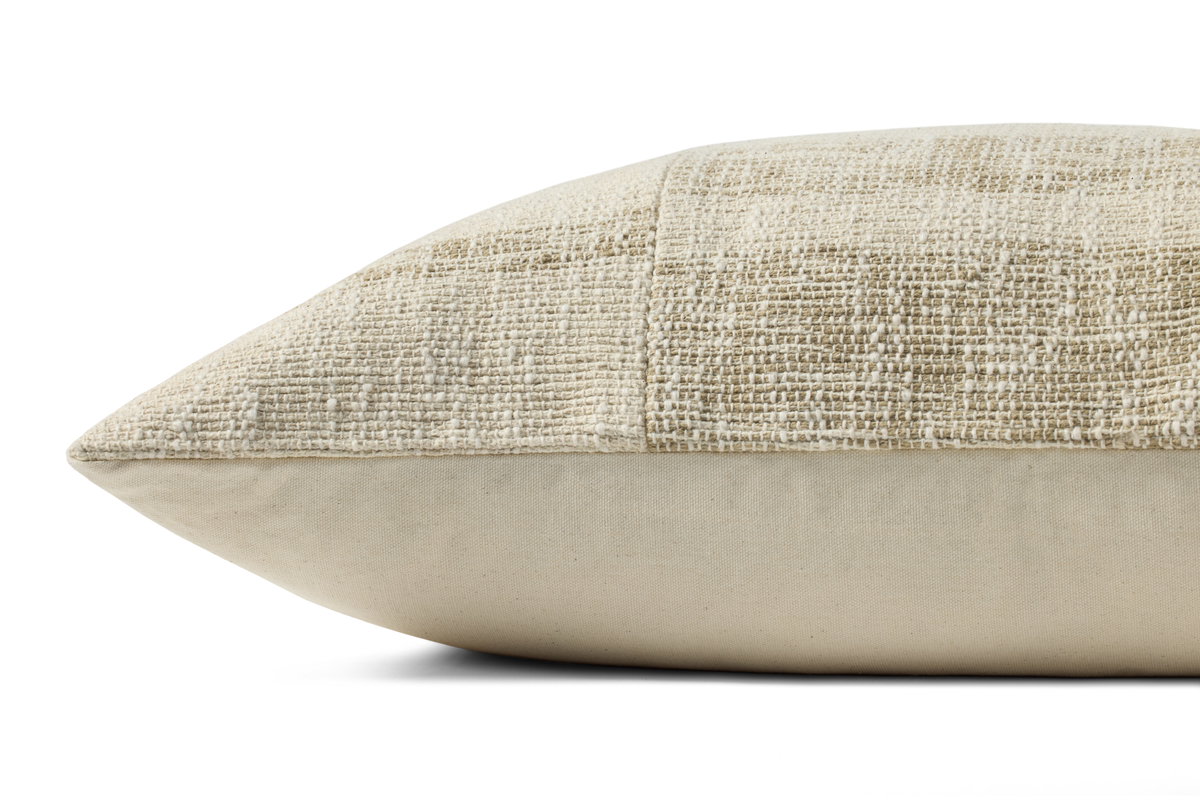 Brigette Romanek x Loloi Beige Pillow, Decorative Pillow, 16" length x 26" width View 2