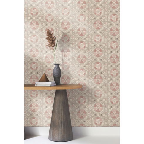 Fleurus Light Pink Wallpaper