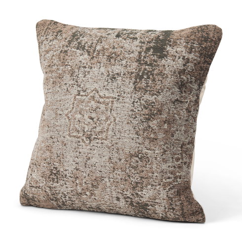 Khloe 20x20 Taupe Square Pillow Cover