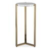 Pietra Carrara Marble Drink Table, Side & End Table by Uttermost, 10.62" width x 23" height x 10.12" depth thumbnail 1