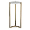 Pietra Carrara Marble Drink Table, Side & End Table by Uttermost, 10.62" width x 23" height x 10.12" depth thumbnail 1