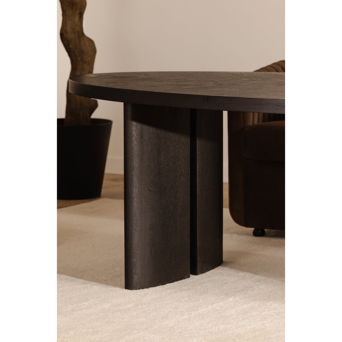 William Dining Table Black, by Moe's Home, 85.75" width x 30" height x 43.25" depth View 11