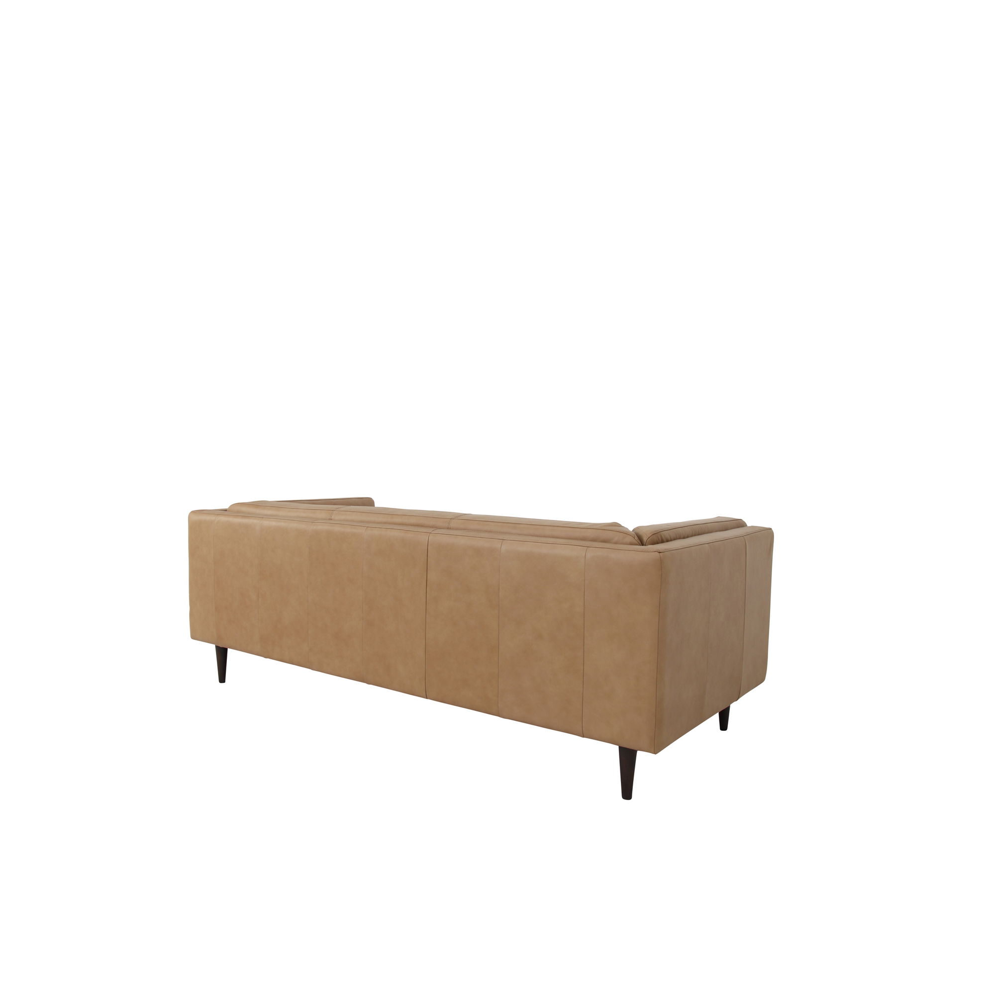Woods Sofa Tan Leather, Sofas & Sectional by Moe's Home, 86" width x 29.9" height x 37" depth View 2