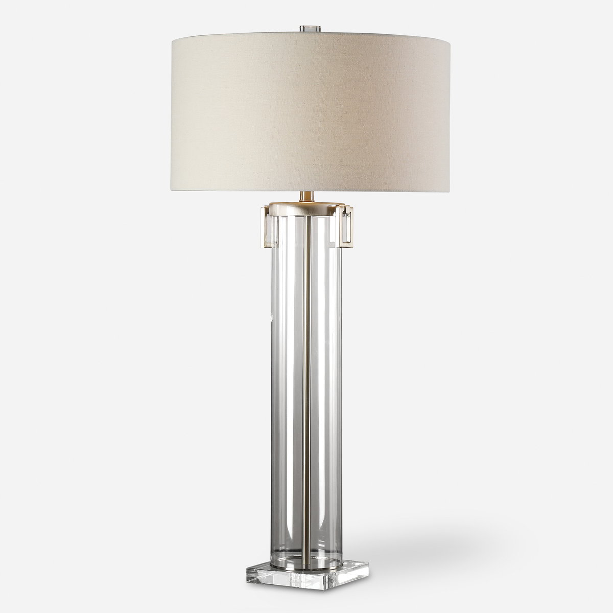 Monette Tall Cylinder Lamp, Table Lamp by Uttermost, 20" width x 39.75" height x 20" depth View 1