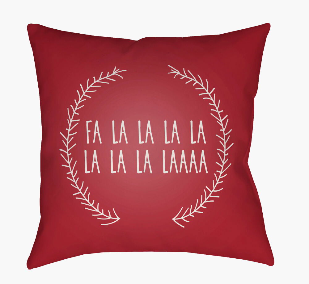 Falalalala Accent Pillow, Decorative Pillow by Surya, 18" length x 18" width