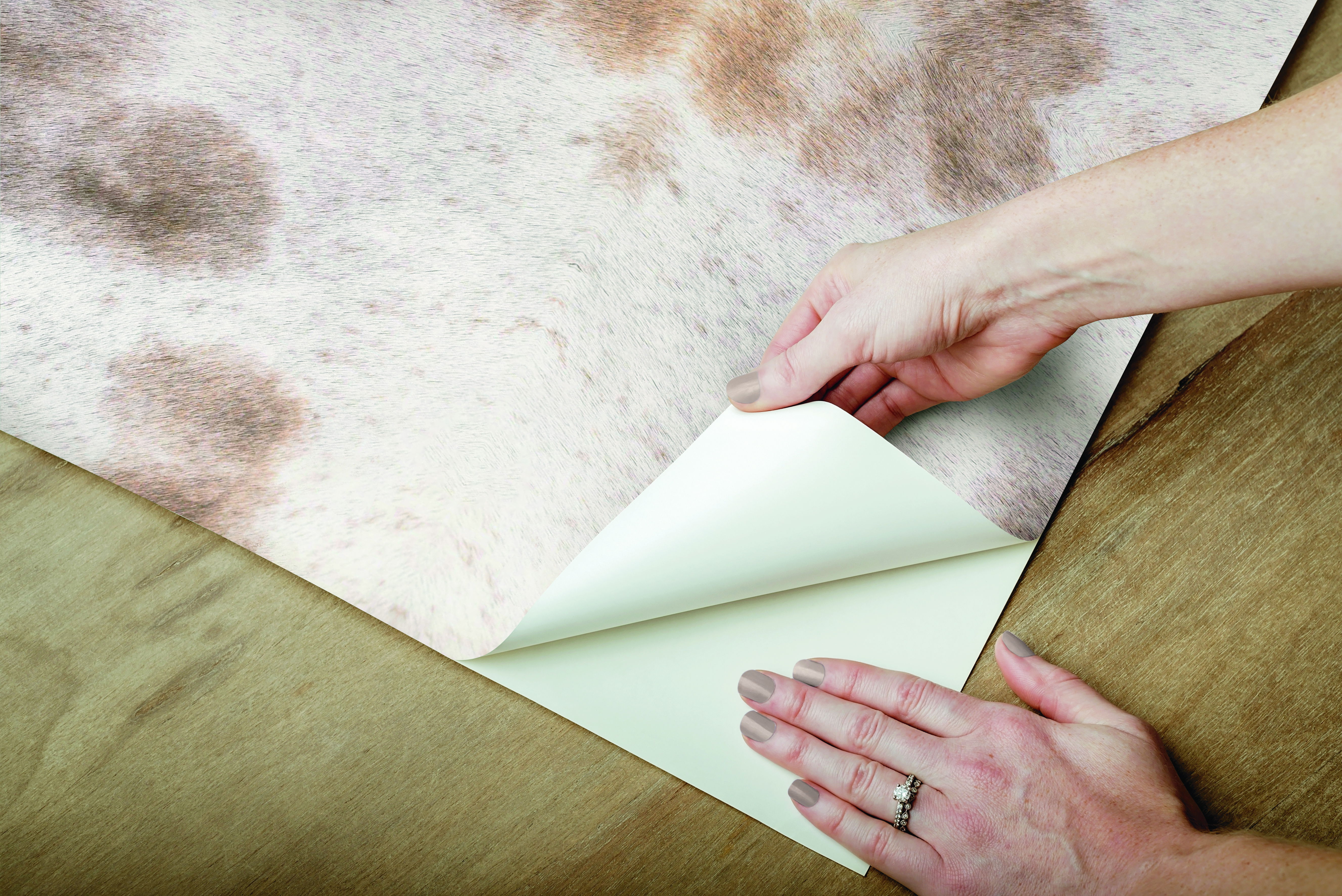 Leopard Appaloosa Off White Peel & Stick Wallpaper large image 