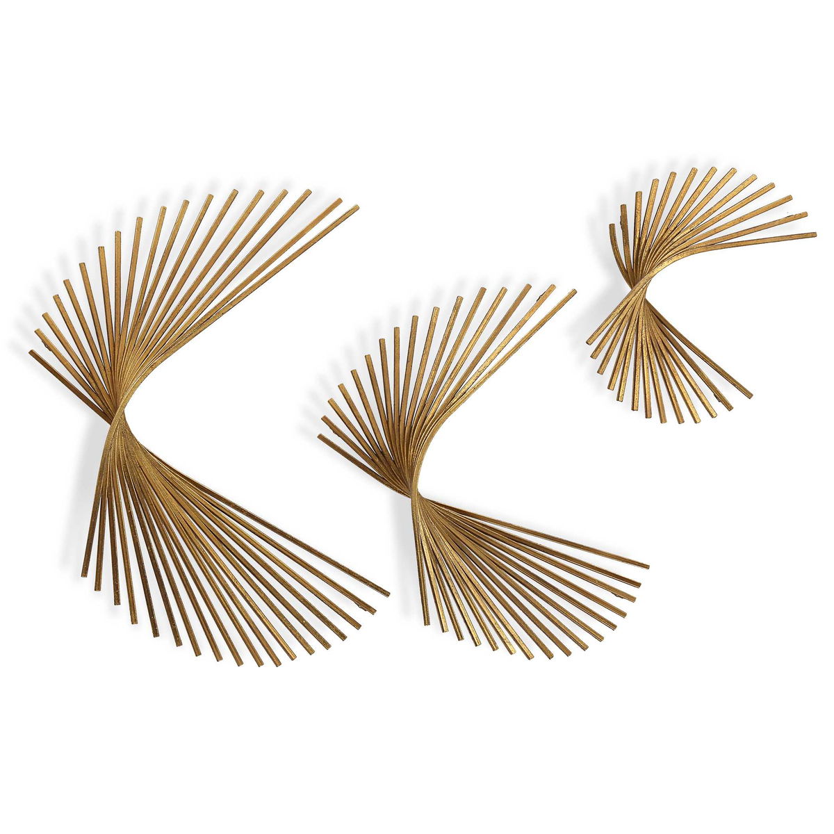 Coreograph Antique Gold Wall Decor Set/3, Art by Uttermost, 24" width x 16.37" height x 6" depth View 1
