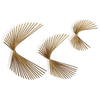Coreograph Antique Gold Wall Decor Set/3, Art by Uttermost, 24" width x 16.37" height x 6" depth thumbnail 1