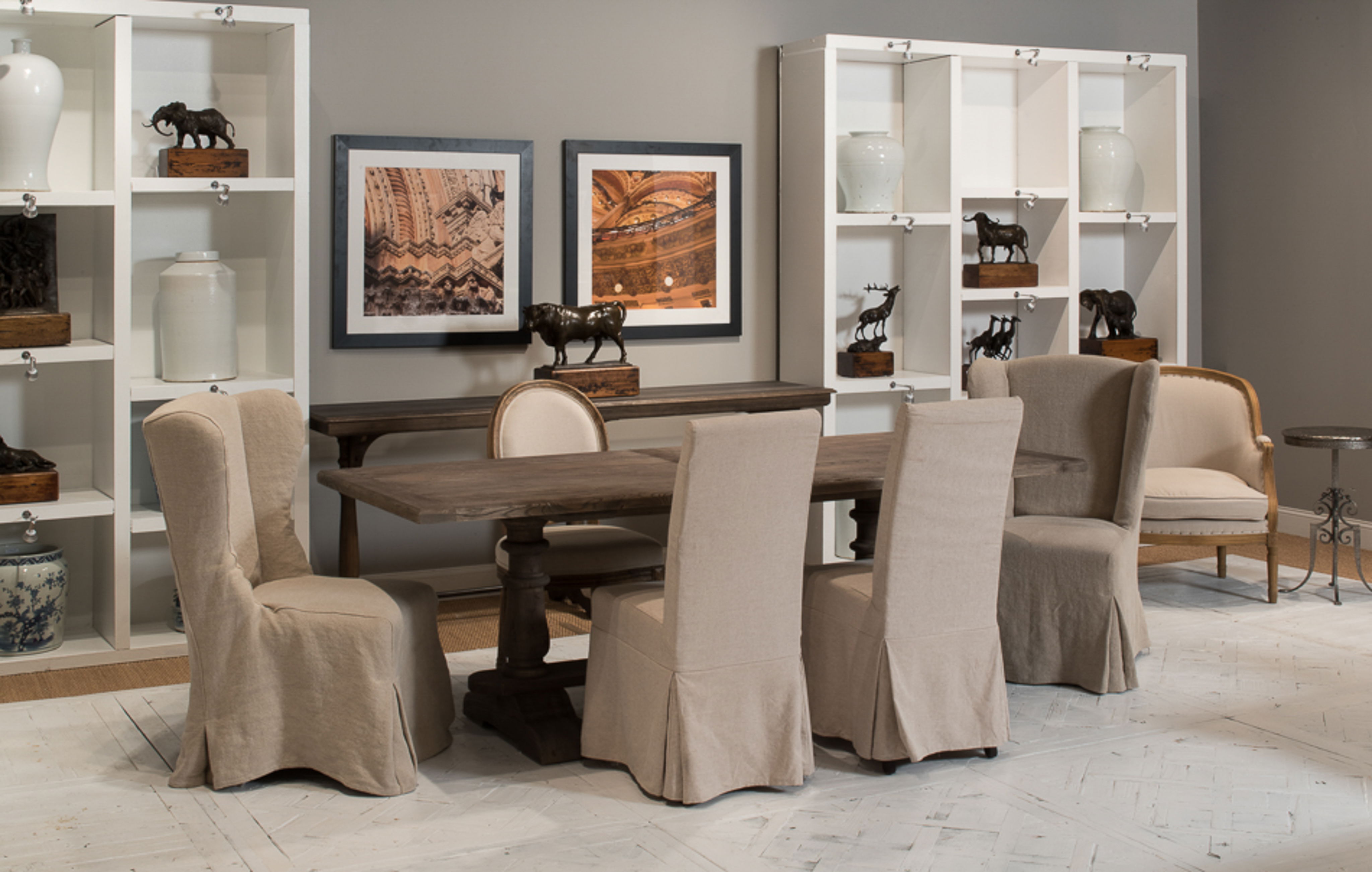 Draped Side Chair, Dining Chair by Sarreid, 16" length x 24" width x 40" height View 13