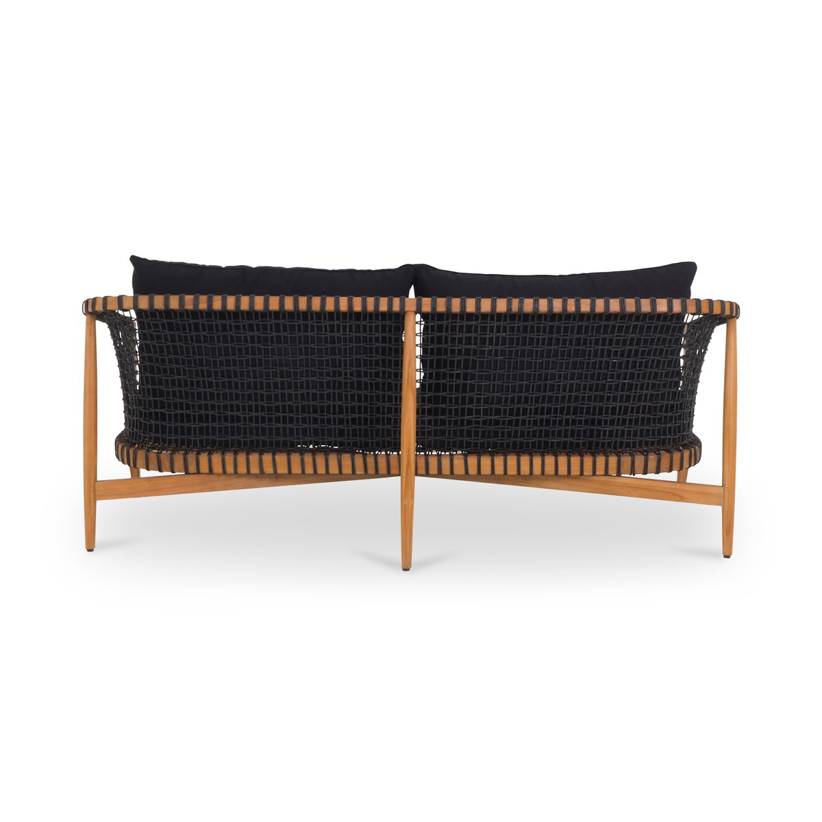 Kuna Outdoor Sofa Black, by Moe's Home, 6'8" width x 2'8" height x 2'6" depth View 4