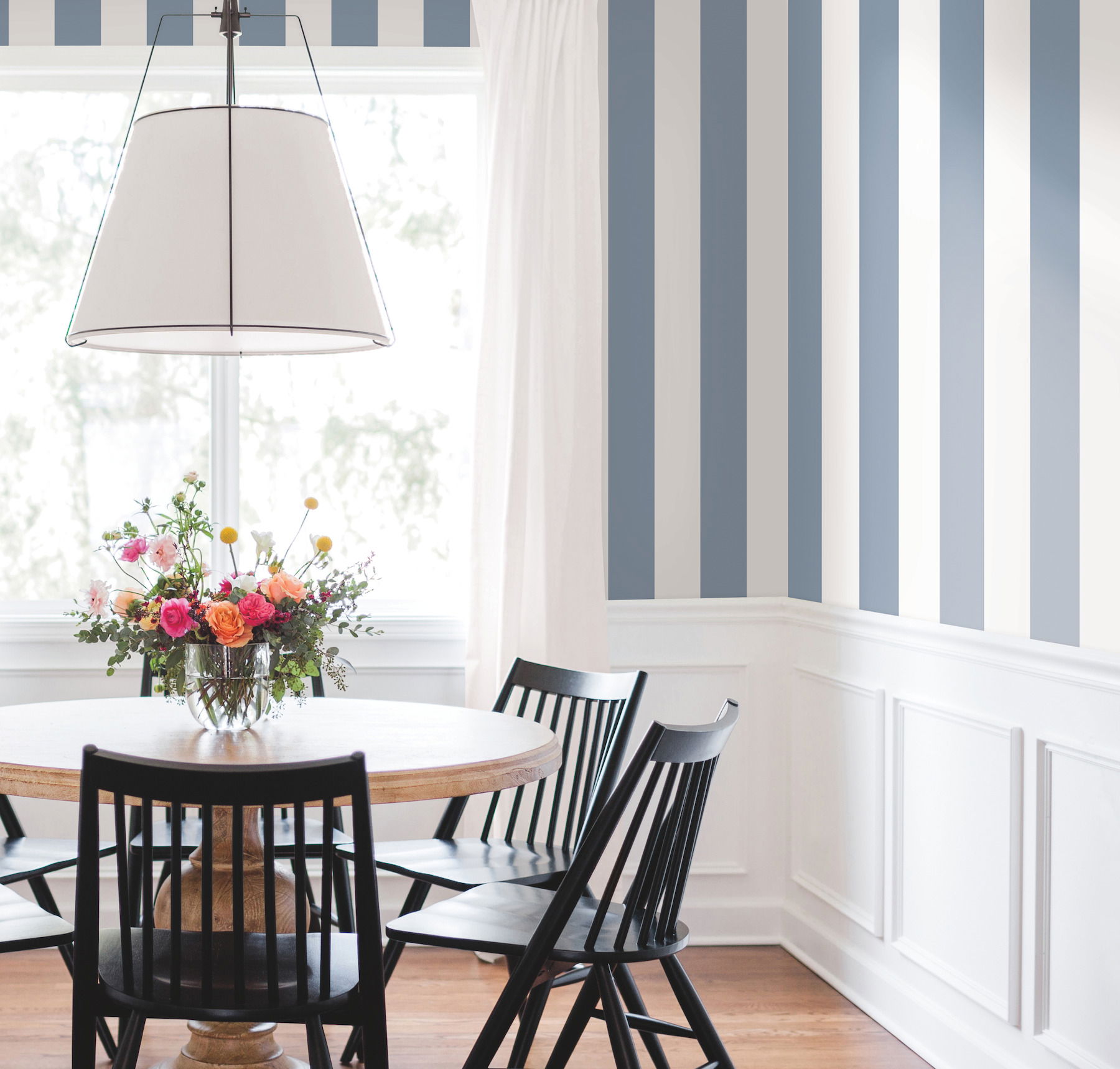 Awning Stripe Blue Wallpaper large image 