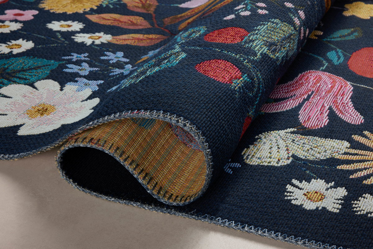 Rifle Paper Co. x Loloi Perennial Rug, 1'6" length x 1'6" width View 6
