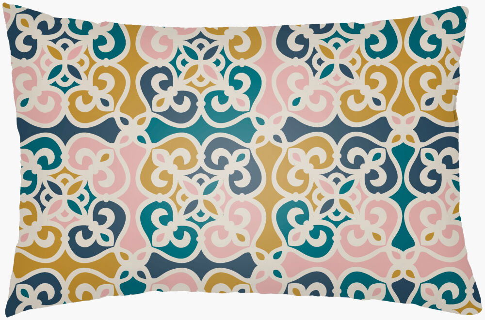 Lolita Lumbar Pillow, Decorative Pillow by Surya, 14" length x 22" width