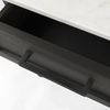Divina Black-Brown Wood with White Marble Top and Black Metal Base 1 Drawer Side Table thumbnail 10