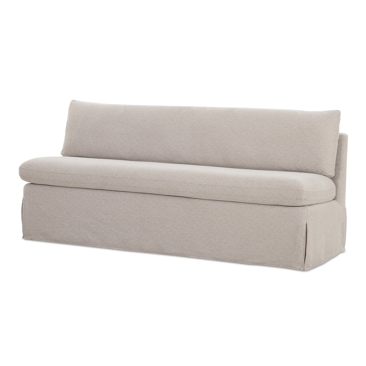Fable Slipcover Dining Bench Beige, Benche by Moe's Home, 72.75" width x 31.75" height x 28.5" depth View 3