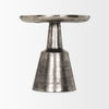 Bobbi Textured Polished Nickel Cast Aluminum Metal Accent Table thumbnail 4