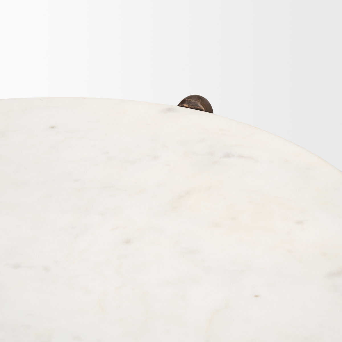 Rumer Dark Brown Wood with White Marble Side Table, Side & End Table by Mercana, 21" length x 21" width x 20" height View 8