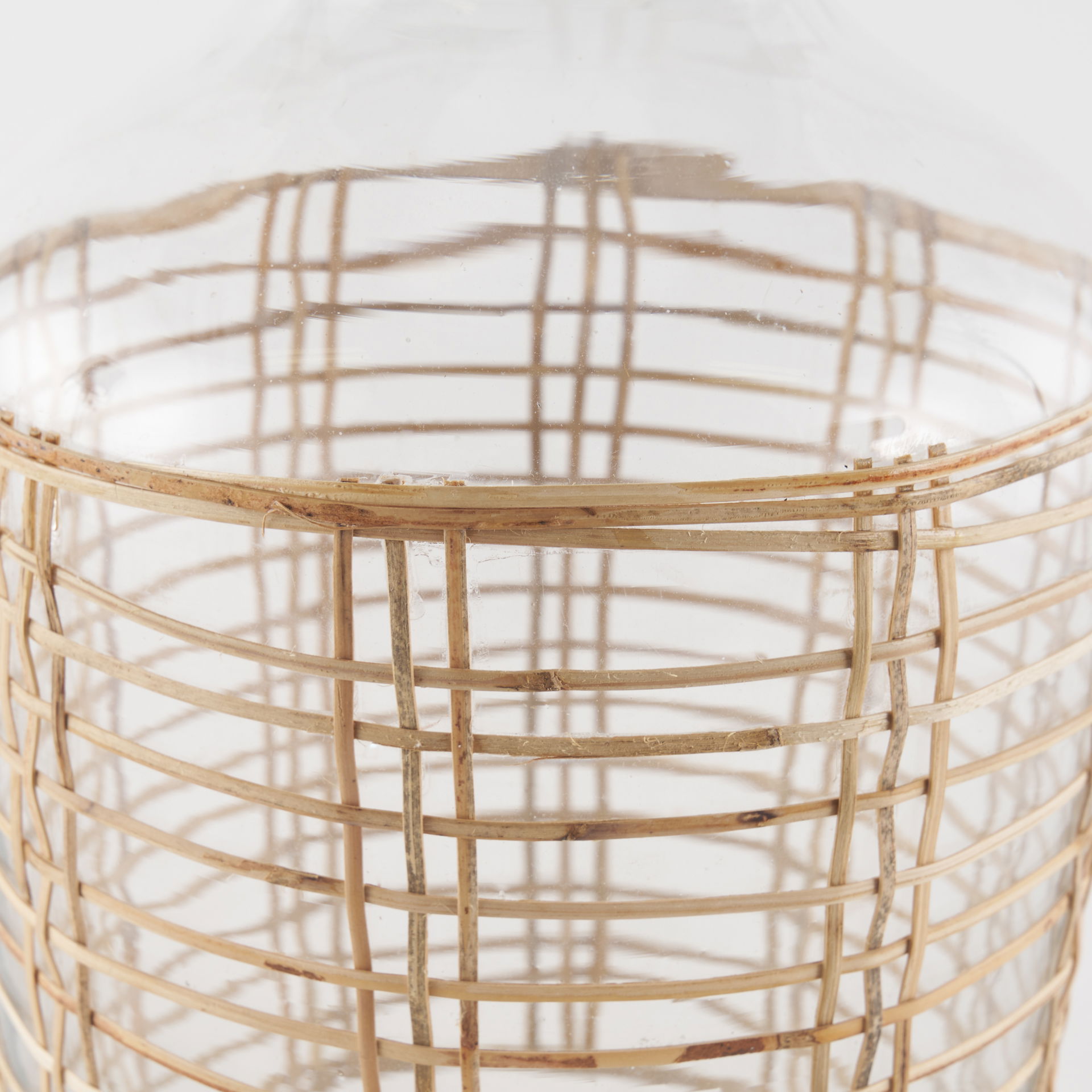 Troian Medium Rattan Wrapped Glass Bottle large image 