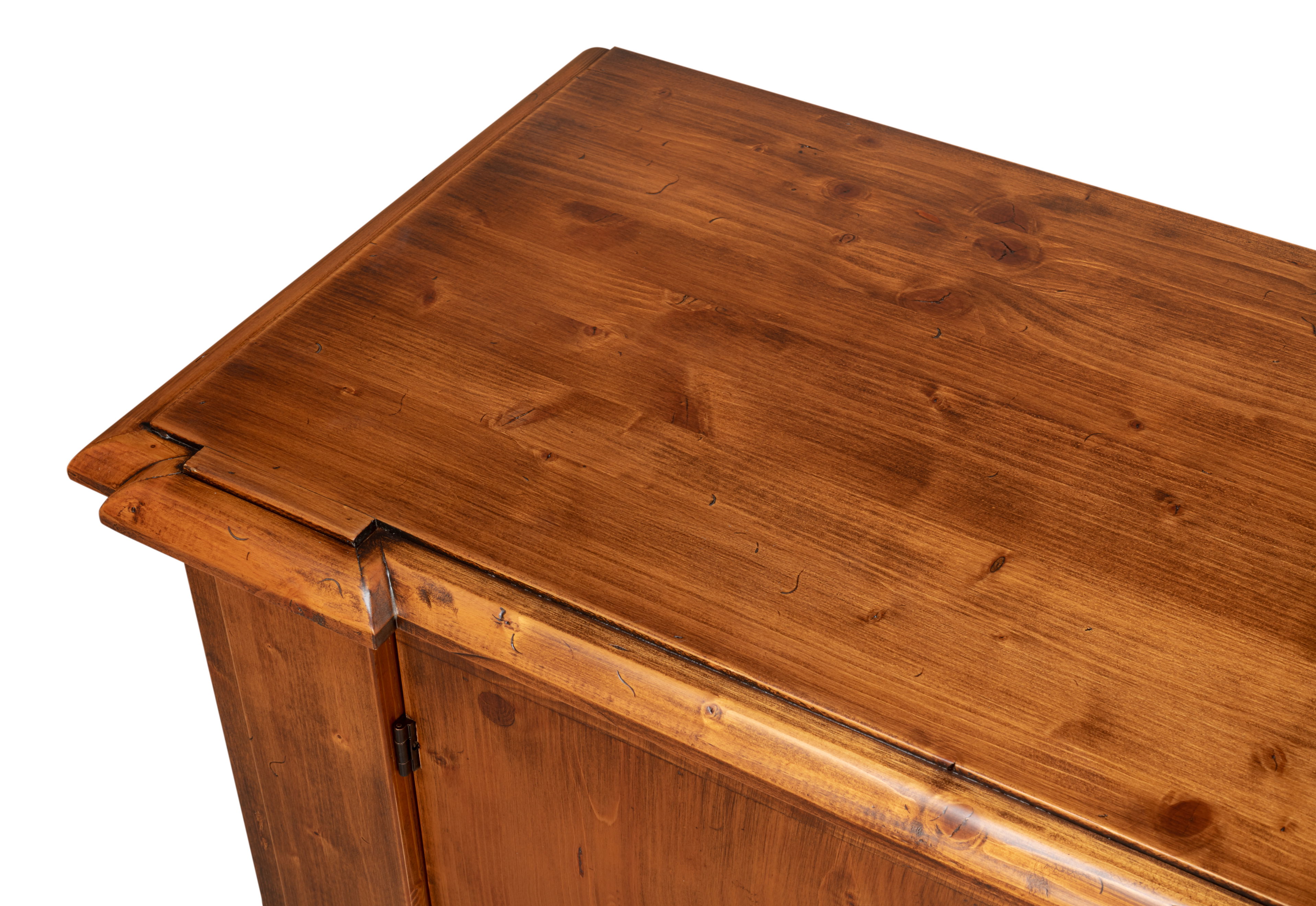 Crested Wall Cabinet,Noce Anticato, Cabinets & Sideboard by Sarreid, 96" length x 18" width x 39" height View 10