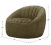 Narrows Moss Green Swivel Chair, Accent Chair by Uttermost, 37" width x 29" height x 35" depth thumbnail 3
