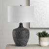 Graphite Ribbed Table Lamp, by Uttermost, 18" width x 24.5" height x 18" depth thumbnail 4